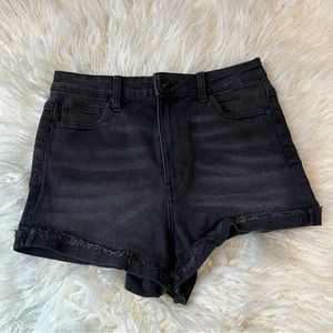 Kendall and Kylie black denim shorts